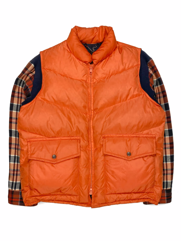 Undercover AW05 'Arts & Crafts' Hybrid Puffer Vest in Orange