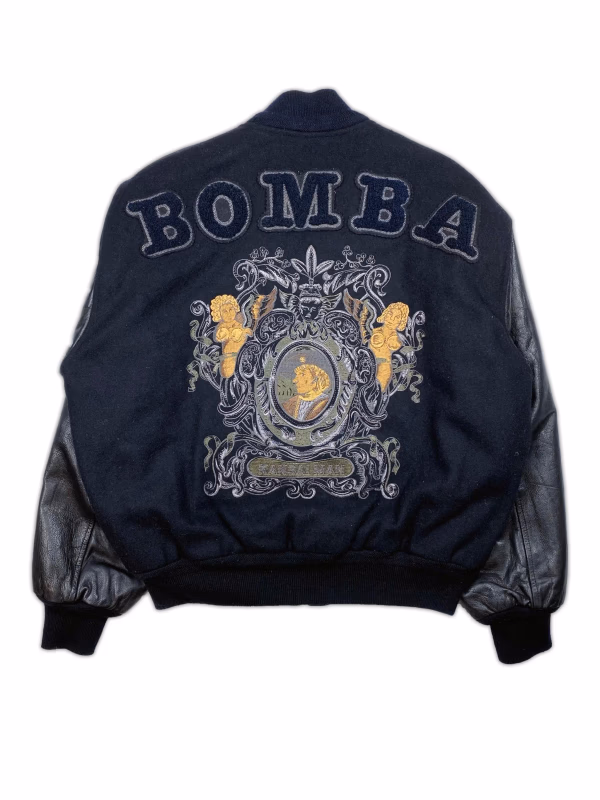 Kansai 'BOMBA' Baroque Embroidered Varsity Jacket in Navy