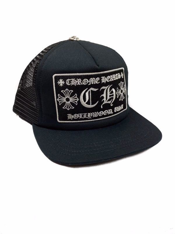 Chrome Hearts Hollywood Patch Trucker Hat in Black