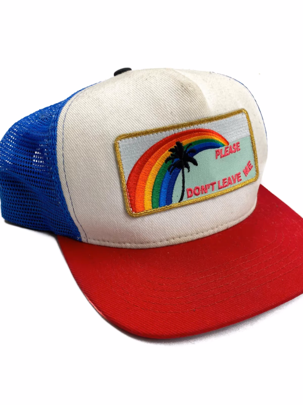 Saint Laurent Please don't leave us trucker hat in Multicolor
