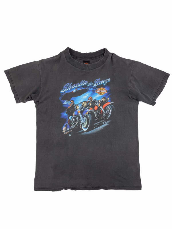 Harley-Davidson 'Shootin' the Breeze' Tee in Black
