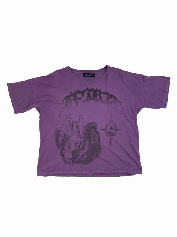 Siberia Hills 'Storm' Angel Graphic Tee in Purple