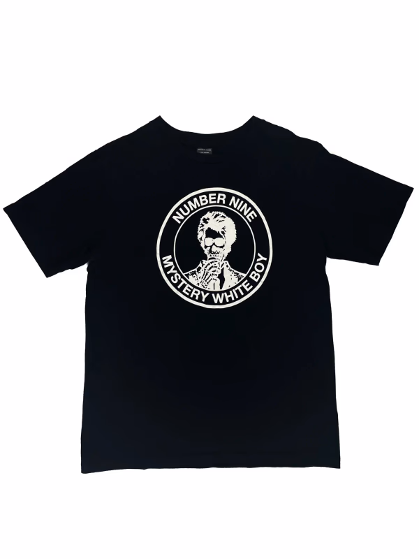 Number (N)ine 'Mystery White Boy' Tee in Black