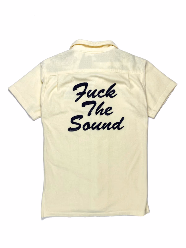 Hysteric Glamour 'Fuck The Sound' Polo in Cream