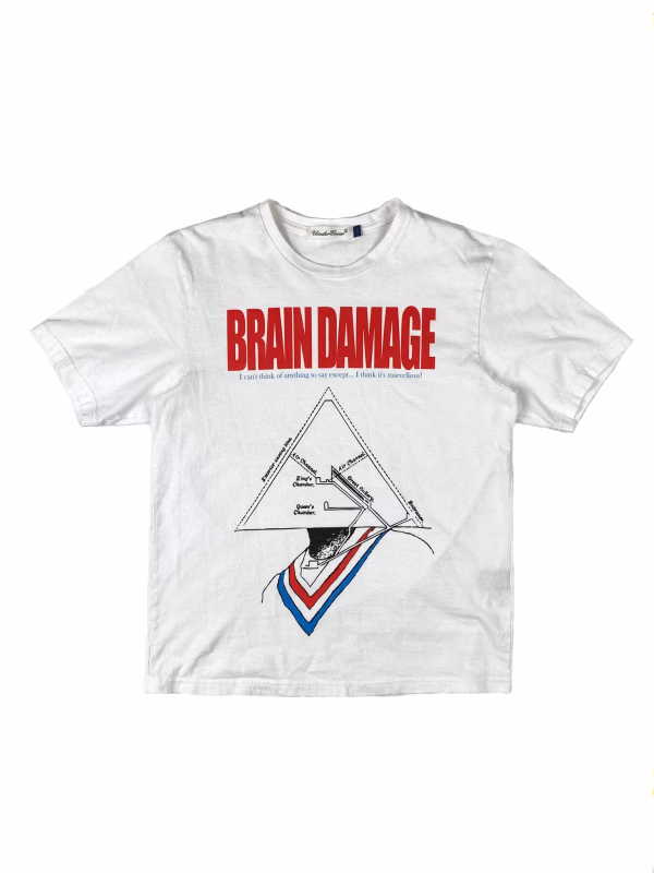 Undercover 'Brain Damage' Pink Floyd Tee in White