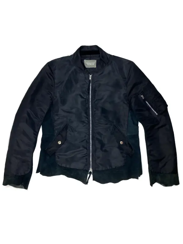 Silk and Sheep Leather bomber jacket
