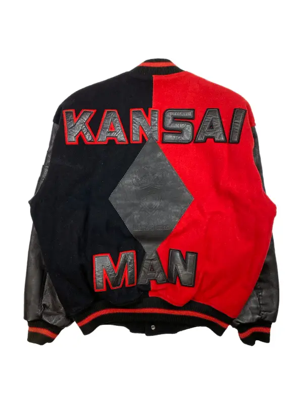 Colorblock 'KANSAI MAN' Varsity Jacket