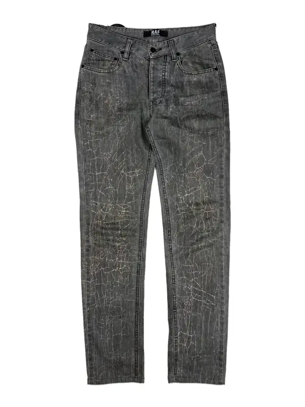 Cracked Denim Jeans