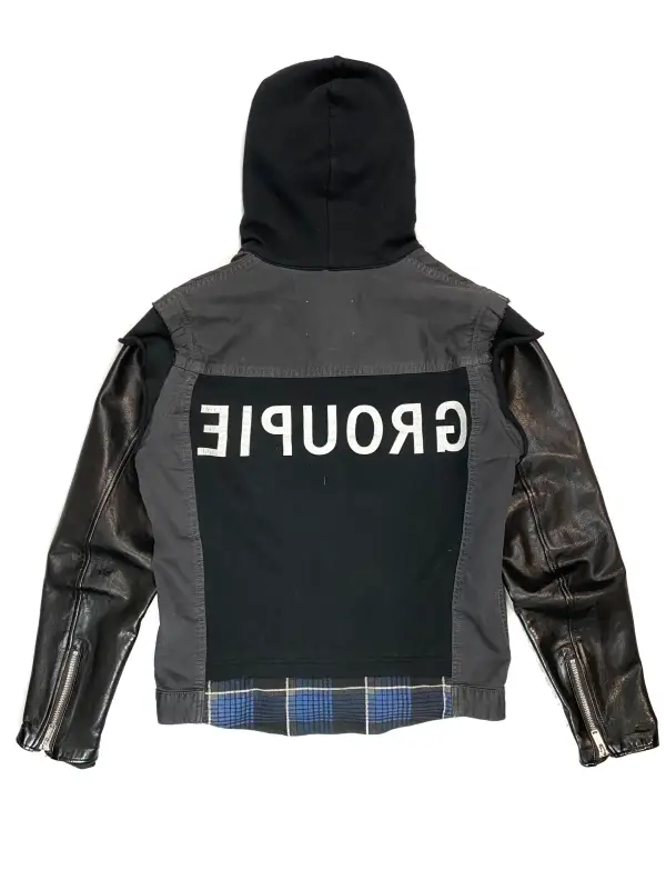 SS12 Rebuilt Denim + Leather Hybrid Jacket